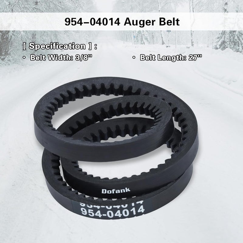 Dofank 954-04014 Auger Belt Kevlar for MTD 2007, Yard Machines, Craftsman, Bolens Snowblowers, Replaces 754-04014, 954-05110 - 3/8" x 27" - Image 2